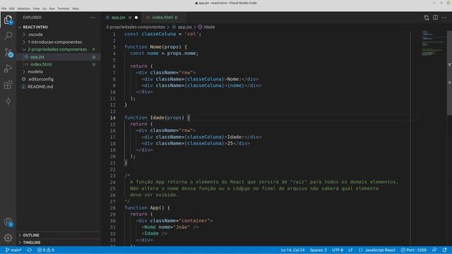 React para Web - Propriedades dos Componentes смотреть онлайн