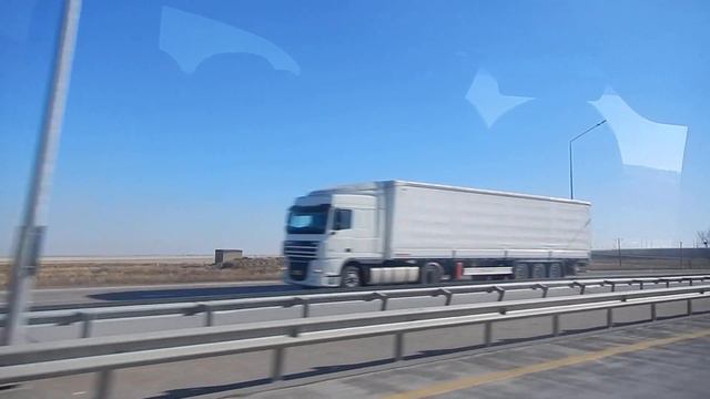 Въезд в Карагандинскую область у станции Анар | трасса Астана-Караганда смотреть онлайн
