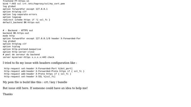 HaProxy - 502 Bad Gateway : HTTP spoken on HTTPS port смотреть онлайн
