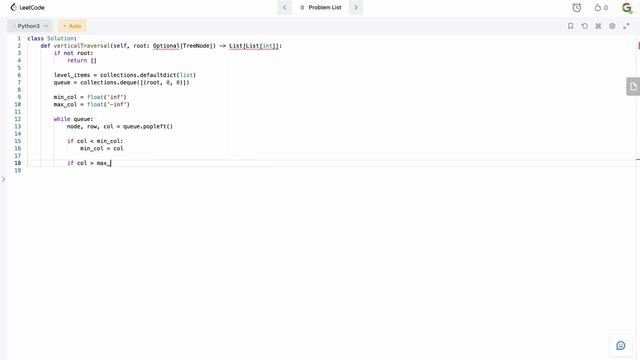 VERTICAL ORDER TRAVERSAL OF A BINARY TREE [HARD] | LEETCODE # 987 | PYTHON SOLUTION смотреть онлайн