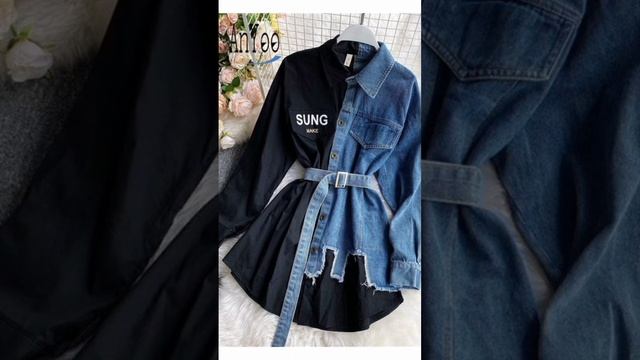 Amazing jeans patchwork plaid Tops ideas 2022 l смотреть онлайн