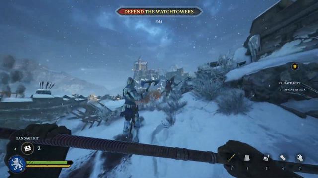 (Chivalry 2) Standing in the Snow of Thayic stronghold: Agatha Engineer Sledge & Spear Gameplay смотреть онлайн