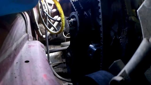 Замена ремня грм 8-ми клапанный 1.6l мотор!