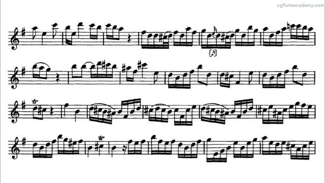 C.P.E. Bach – Allegro ♩= 90 (Moderately Slow) Flute & Piano midi with metronome смотреть онлайн