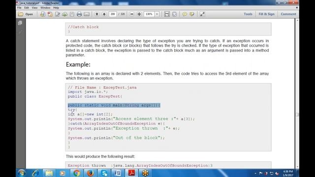 Revision-Programming in JAVA - Java Exceptions смотреть онлайн