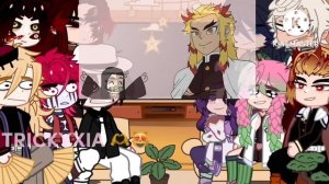 ?Hashira's&Uppermoons+muzan&yorichi react to animations part 2 MADE BY: TrickyXia?