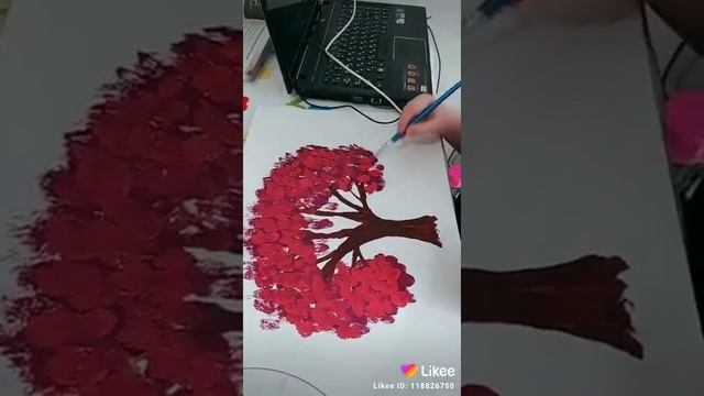 рисуем дерево ! легко!!! смотреть онлайн