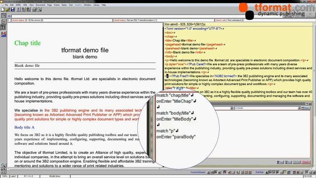 Basics of Arbortext APP (3B2) XML context control streams смотреть онлайн