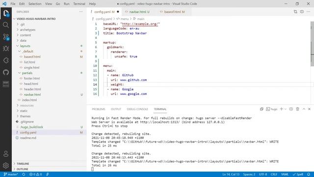 Tutorial - HUGO and Bootstrap 5 Navbar Introduction | HUGO the static site generator | Front end de смотреть онлайн