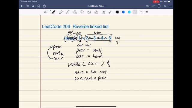 LeetCode 206: Reverse Linked List 8分钟学会反转链表 - 中文图解 смотреть онлайн