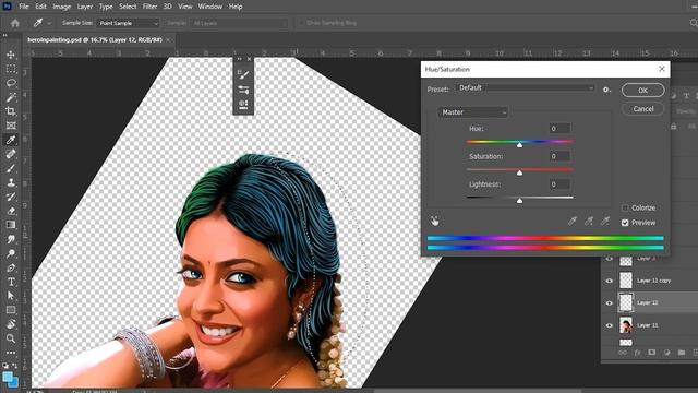 Photoshop oil painting Hair work Detail Tricks and tips Brush download Advanced effect смотреть онлайн