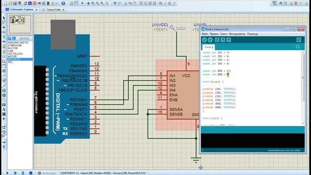 Driver L298 In Proteus | Driver L298n | L298n Arduino
