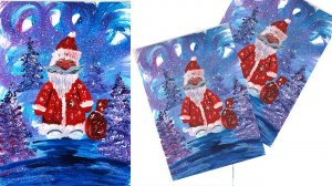 Как легко нарисовать Деда мороза. Рисуем деда мороза в лесу. Рисуем новогодний рисунок. Дед мороз