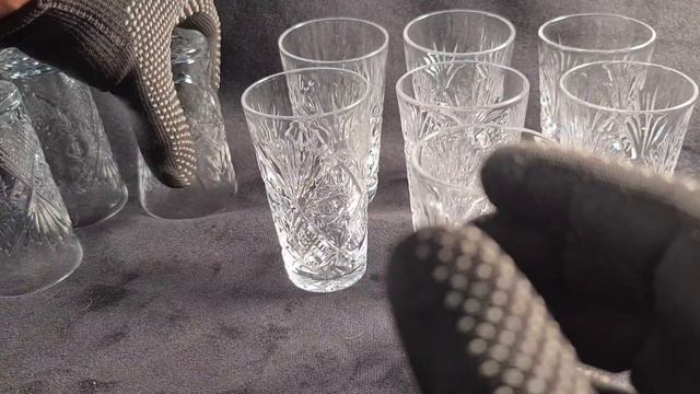 СТОПКИ, Рюмки ХРУСТАЛЬНЫЕ, НАБОР 10 шт смотреть онлайн