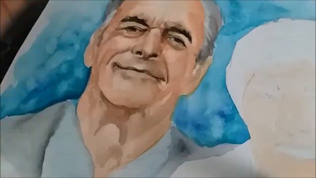 Портрет пары А4, акварель смотреть онлайн