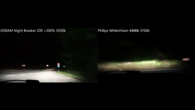OSRAM NIGHT BREAKER +200% vs Philips WhiteVision смотреть онлайн