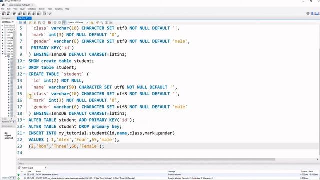 Creating and deleting Primary Key constraint of Table and difference between Unique Key in MySQL смотреть онлайн