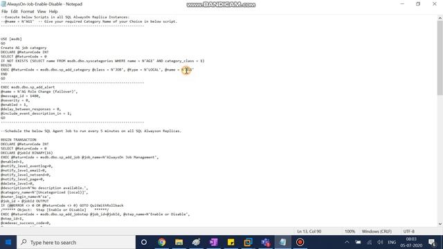 SQL AlwaysOn Job Logic to Enable and Disable Jobs during AG Group Failover смотреть онлайн