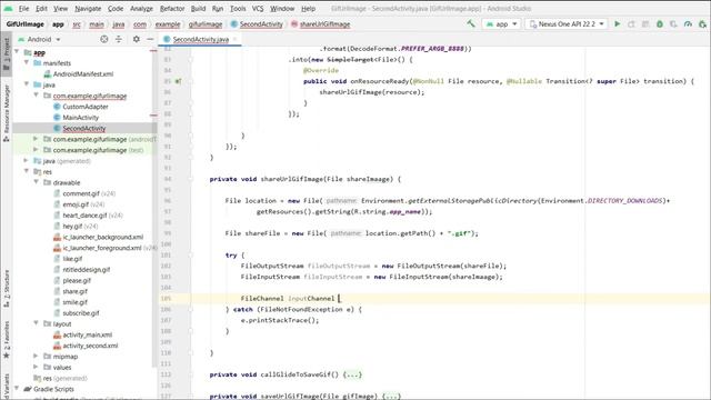 How to Load Gif Image from URL | Part 2 | how to share gif image in android studio loaded from URL смотреть онлайн