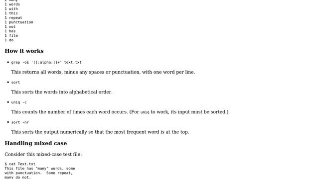 Unix & Linux: find n most frequent words in a file with a stop words list from the command line смотреть онлайн