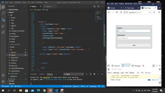 React hooks | form inputs #7 смотреть онлайн