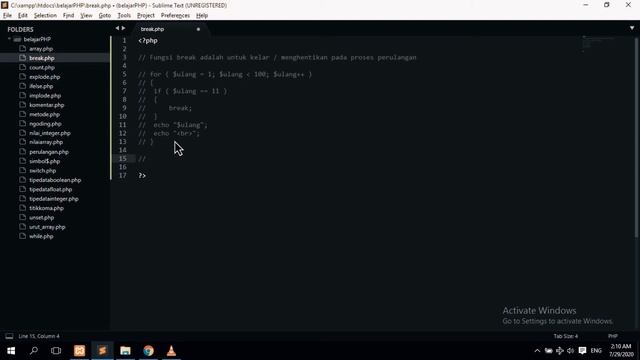 Break di perulangan PHP #20 смотреть онлайн