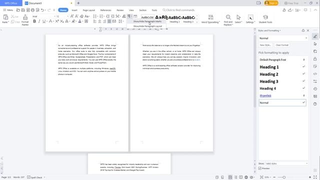WPS Office Word How To Remove Page Break Tutorial смотреть онлайн