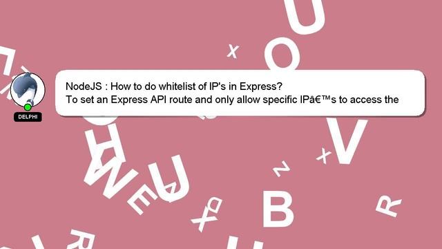 NodeJS : How to do whitelist of IP's in Express? смотреть онлайн