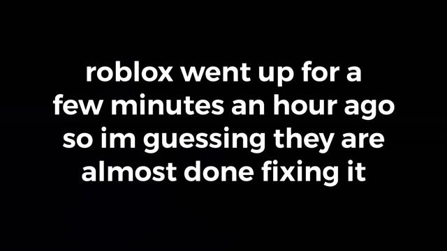 When Roblox Is Coming Back Up? смотреть онлайн