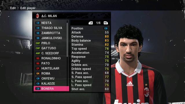 Pro Evolution Soccer 2010 (PES 10) - AC Milan (squad, Skills)