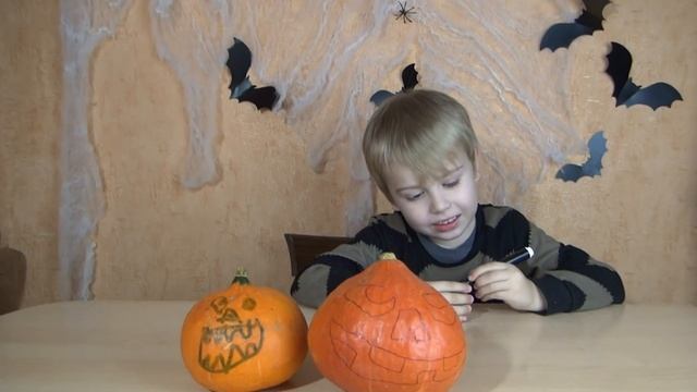 Хэллоуин 2019. Делаем светильник Джека из тыквы. смотреть онлайн