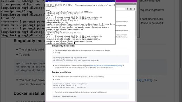 Using Singularity and Docker Containers for downloading ESGF data смотреть онлайн