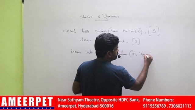 JDBC Static and Dynamic Queries | Ameerpet Technologies | By Srinivas смотреть онлайн