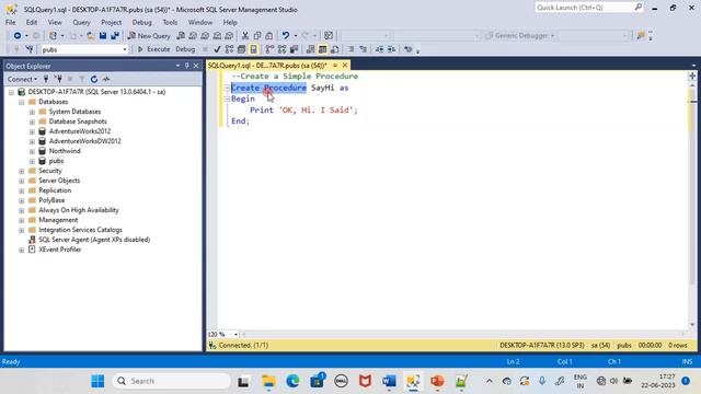 Stored Procedure | Part 2 - Creating Simple Stored Procedure | SSMS TSQL Tutorial #101 смотреть онлайн