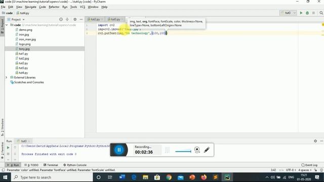4.Putting text on image image processing смотреть онлайн