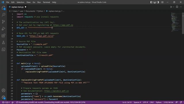 How to Replace Text in PDF in Python using PDF.co Web API смотреть онлайн