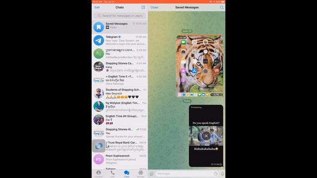 How to send videos and files to Saved Messages on Telegram app смотреть онлайн