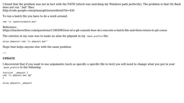 Unix & Linux: Windows 7 & Git Bash: Doesn't Recognize pear/phpunit (3 Solutions!!) смотреть онлайн