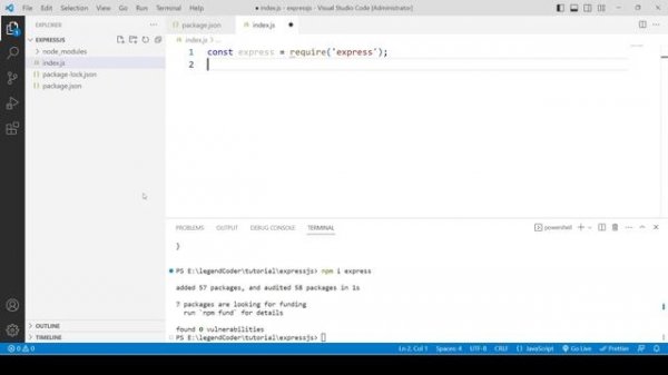 How to install express.js