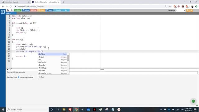 Algorithmics & Programming - Exercise - Length of a string смотреть онлайн