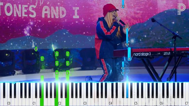 Tones and I, Dance Monkey Piano Tutorial смотреть онлайн