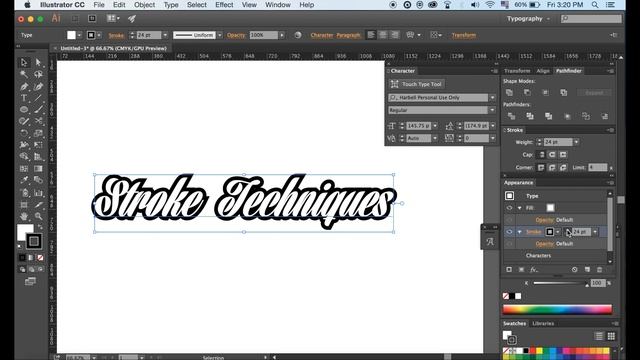 ILLUSTRATOR STROKE TECHNIQUE - ILLUSTRATOR DOUBLE STROKE TIP - ⓣⓤⓣⓞⓡⓘⓐⓛ Illustrator Text Effects смотреть онлайн
