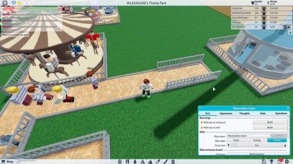 Построили лучший парк аттракционов в мире в Theme Park Tycoon 2