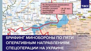 Брифинг Минобороны по пяти оперативным направлениям спецоперации на Украине