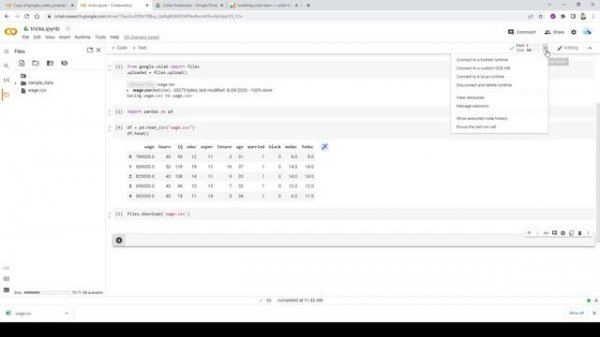 3. Google Colab: Tricks!!!