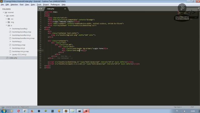 Tutorial #1. Login Page - Bootstrap 4 смотреть онлайн