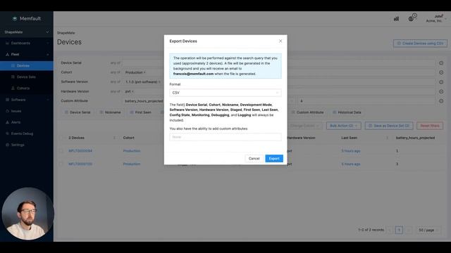 Device List CSV Export || Memfault Feature Highlights смотреть онлайн