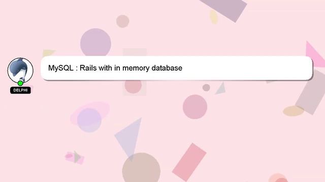 MySQL : Rails with in memory database смотреть онлайн
