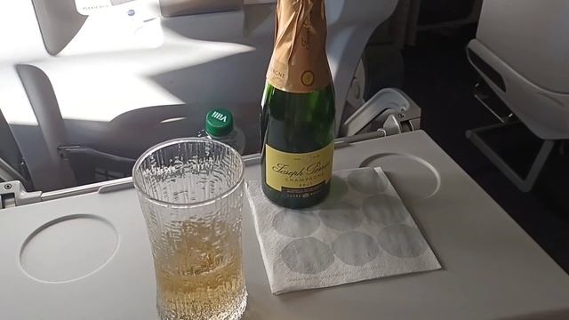 Перелёт Париж-Хельсинки, как кормят в бизнес классе.