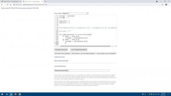 Python swapping string characters and about immutables